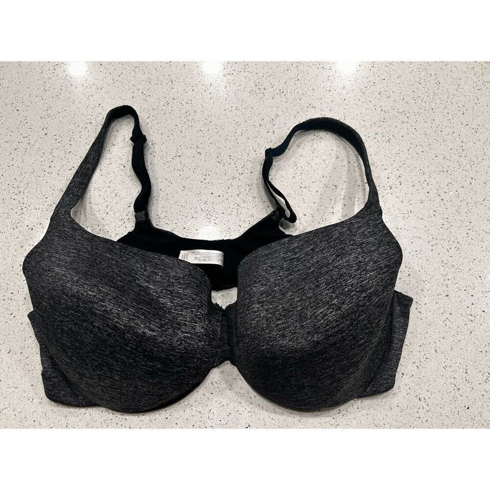 Cacique Bra True Embrace T Shirt Full Coverage Underwire 42D Gray